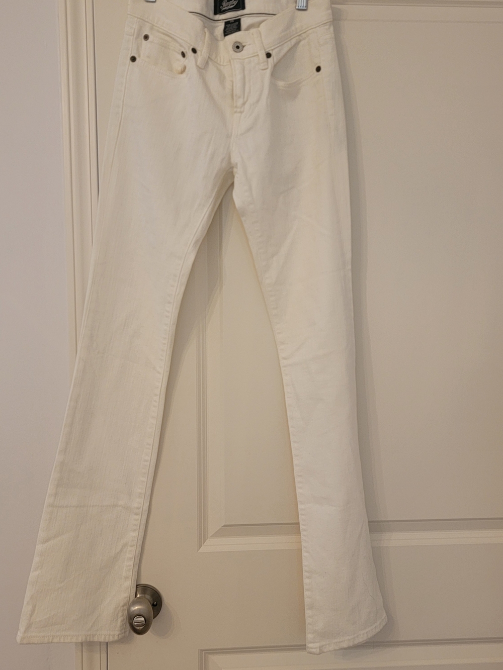 Y2K Vintage Rare Rugby by Ralph Lauren White Denim Low Rise White Bootcut